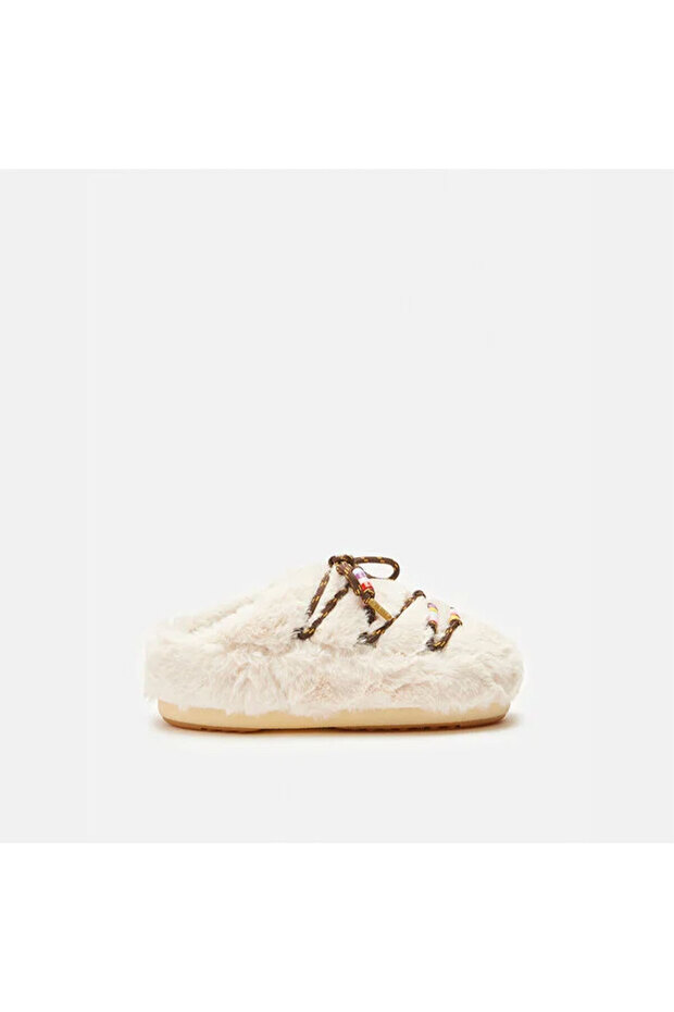 Women's / Girls' Slippers 80D 1460250 -L002 Moon Boot Mule Faux Fur Beads Cream