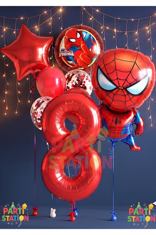 Spiderman Spiderman Concept 8 Year Old Balloon Set Spiderman Spiderman Concept Birthday Set