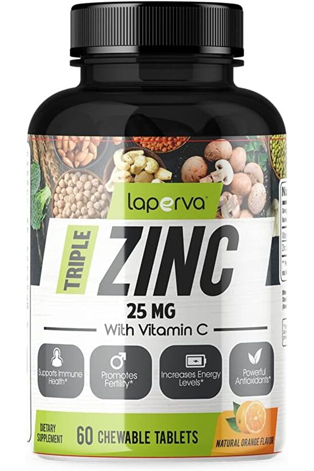 Triple Zinc with Vitamin C Chewable Tabs, Orange, 60 Chewable Tablets