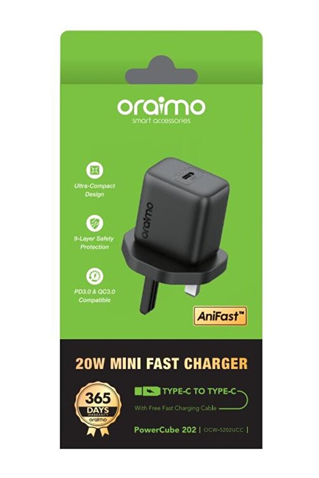 PowerCube 202 UK Type 20W Compatible Charger Kit