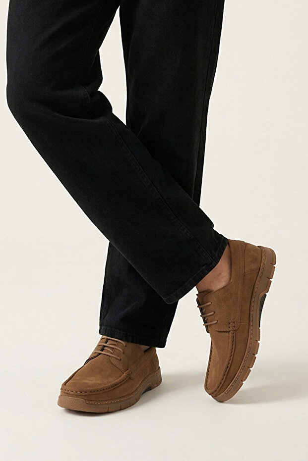 , Men's Genuine Leather Shoes 1611069Z5006 Camel