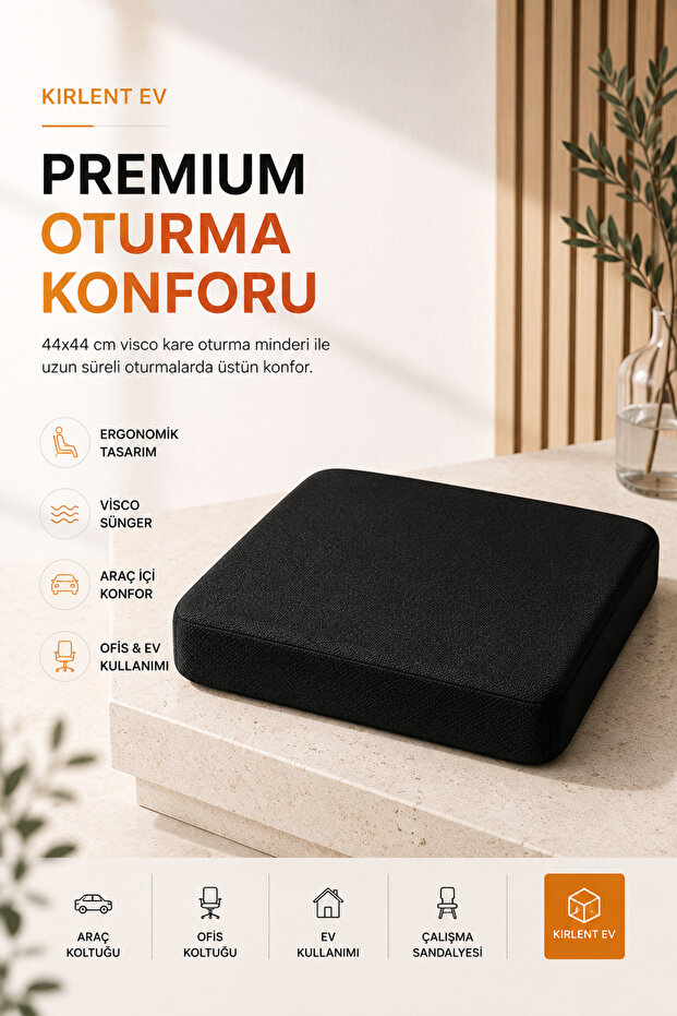 Visko Vehicle Orthopedic Seating Square Cushion 44x44 cm