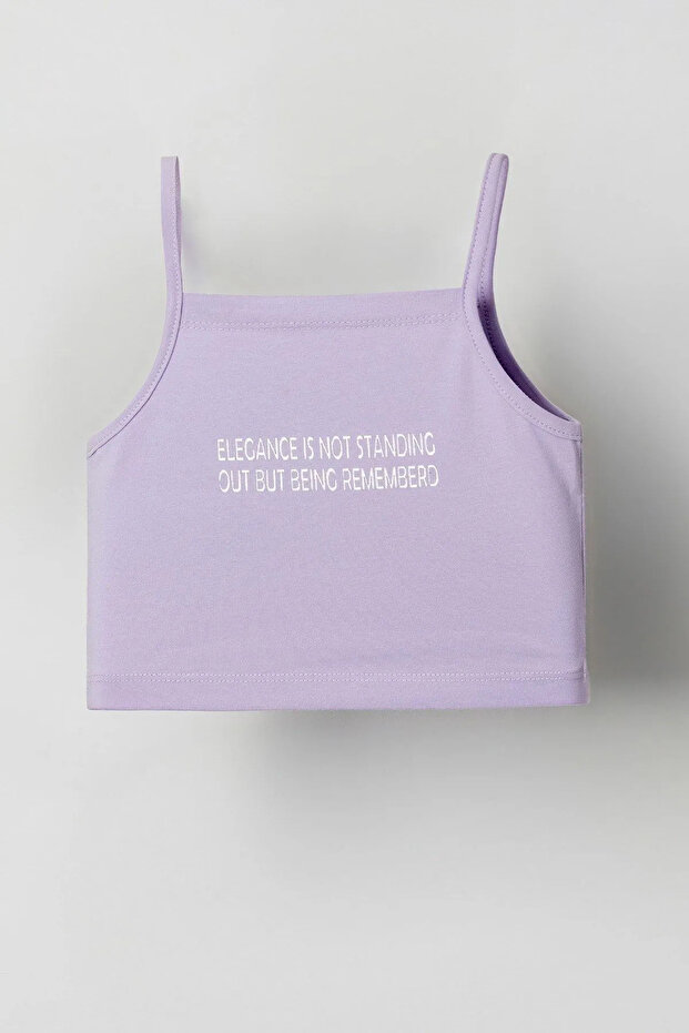 4-8 سنوات Elagance Basic Girl Child Crop-Lila