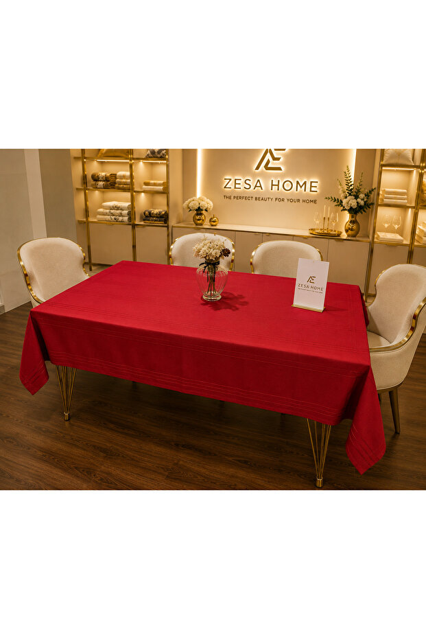 Colber Stripe Detailed Tablecloth 160x100...160x280