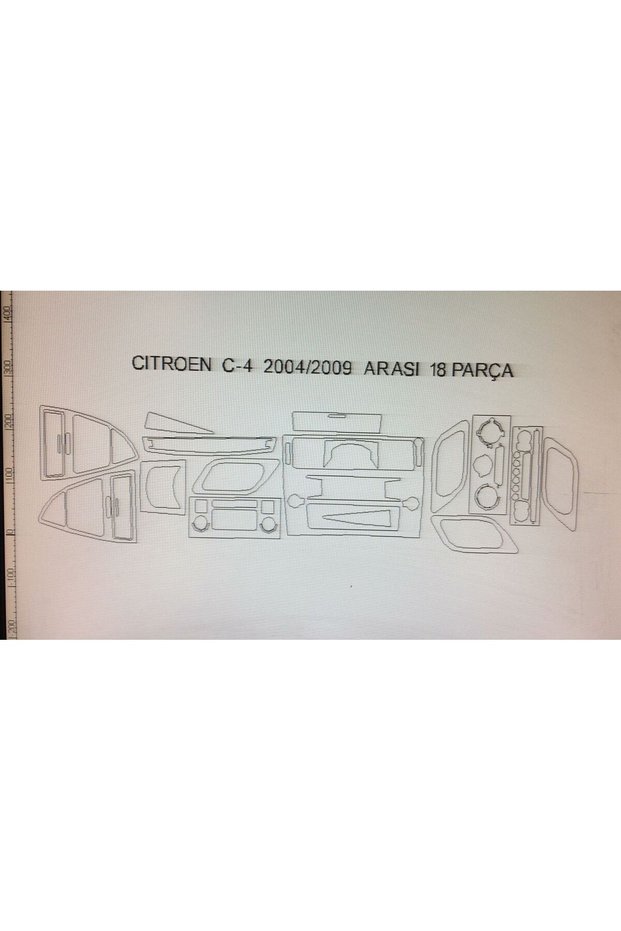 Citroen C4 2004-2008 18 Piece Dashboard Trim (Color Bird Eye Mahogany)
