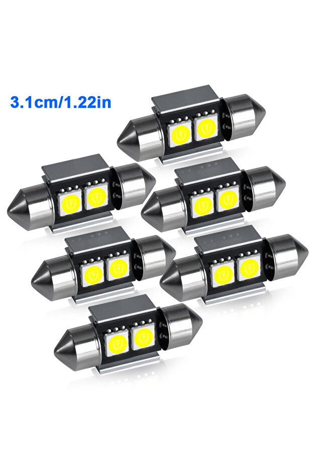 6PCS 31MM 2/4/6/10PCS Festoon LED 31/36/39/41MM Reading Lighting Bulbs White 12V for Car Interior Re