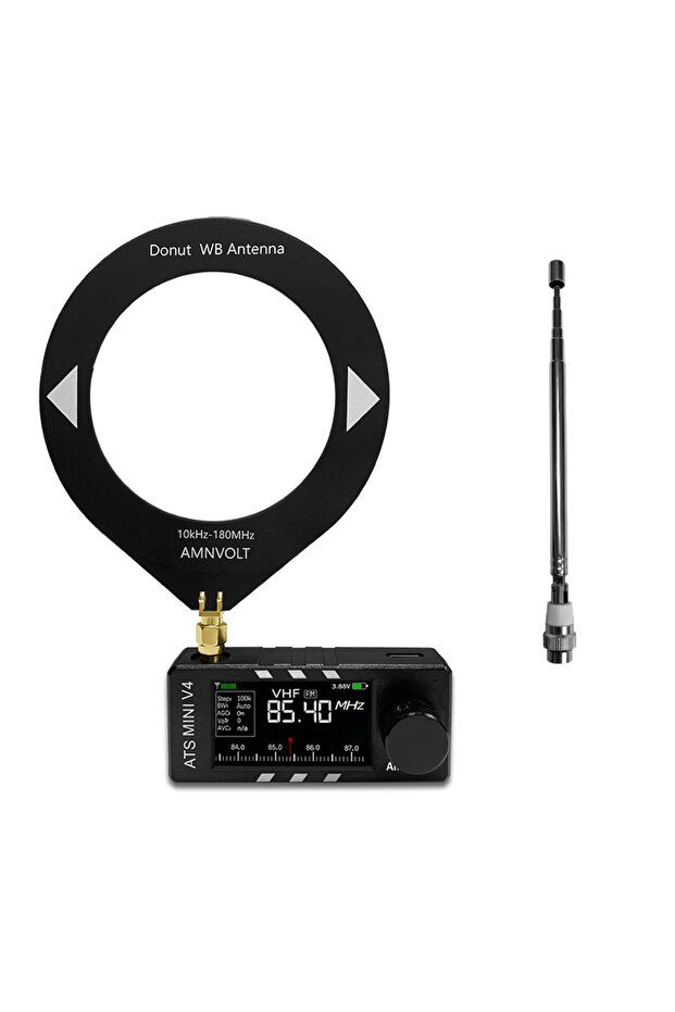 جهاز استقبال AMNVOLT ATS Mini SI4732 متعدد الموجات، علبة ABS، يدعم AM/FM/SSB/LSB/USB، مزود برأس Hi-Z مدمج