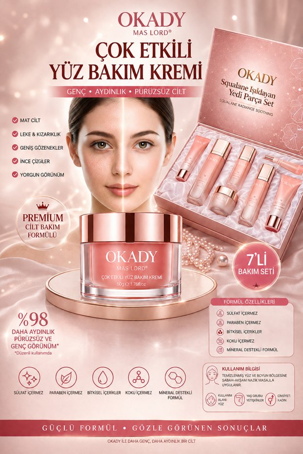 Squalane Multi-Effect Anti-Aging, Korean Facial Care Cream Anti-Blemish, Anti-Wrinkle and Anti-Pore