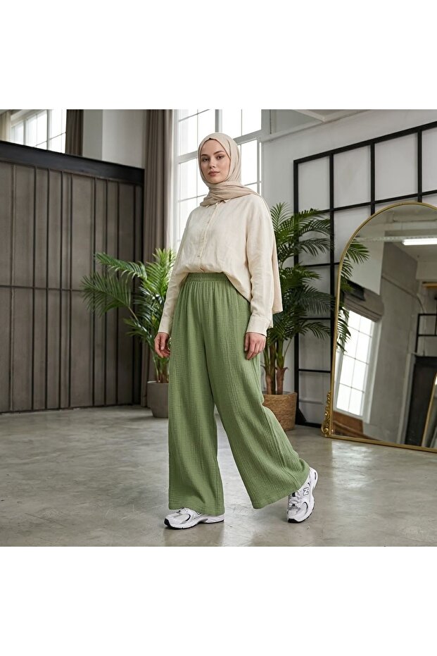 Pants Wide Leg-Mint