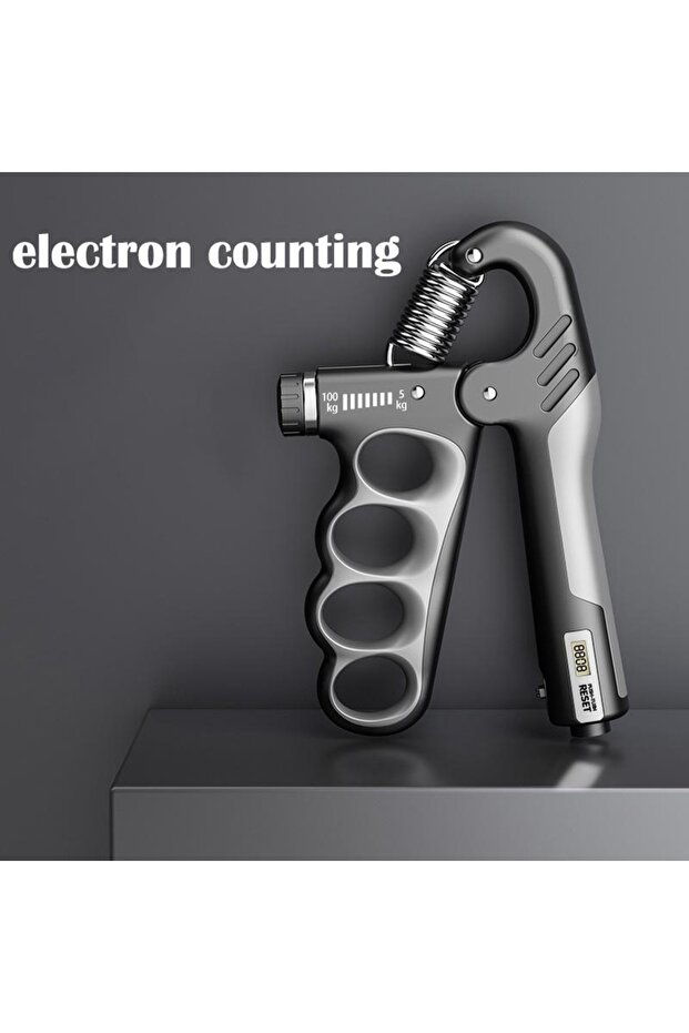 grey 5-100Kg Hand Gripper Gym Wrist Expander Hand Strengthener Adjustable Dynamometer Hand Grip Fing