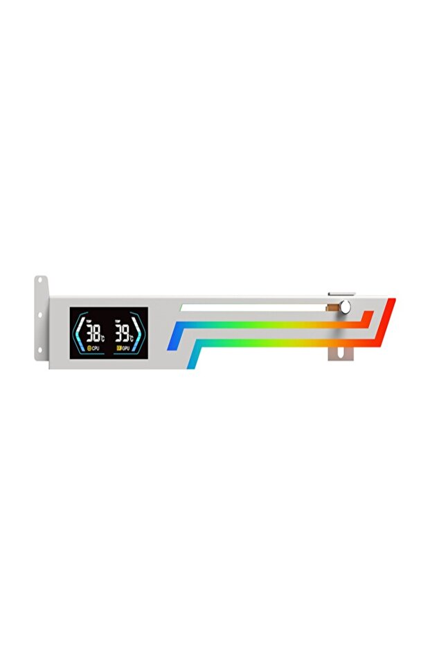 حامل بطاقة الرسومات White Power Train Z-X6 مع شاشة عرض درجة الحرارة، 5 فولت، 3 دبابيس، ARGB، AURA SYNC، رسومات سيارة