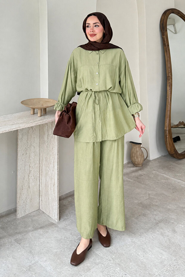 Renha Summer Hijab Set - Light Green