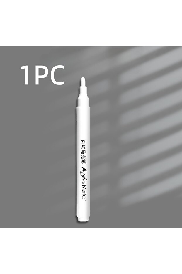 1PC 20/5/1pcs White Acrylic Marker,Permanent Pen Art Supplies for Black Paper Tire Plastic Stone Met