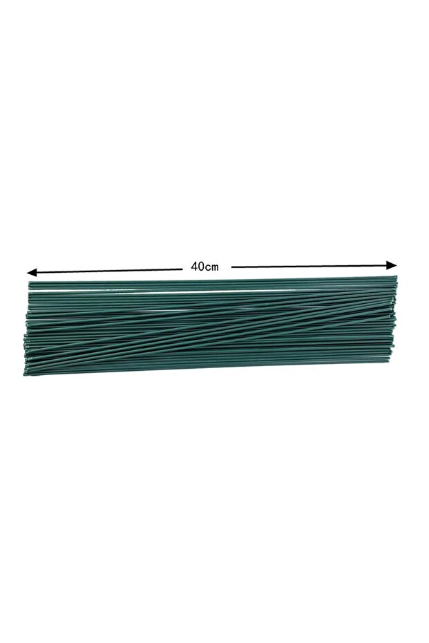 100Pcs 40cm 5-100Pcs Mini Green Floral Wire Stems for Florist Flower Arrangement 20/30/40cm DIY Wedd