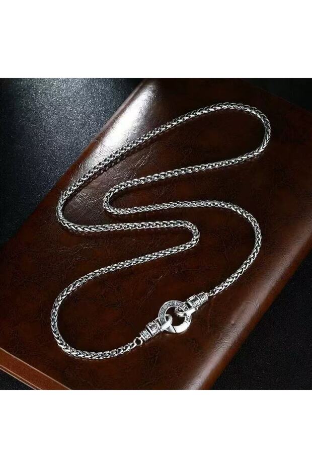 XHH HN540 Hot 925 Sterling Silver Necklace Pendant Vintage Style for Women Man Wedding Engagement Je