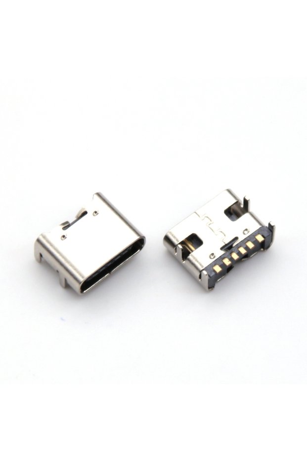 10pcs 6 Pin SMT Socket Connector Micro USB Type C 3.1 Female Placement SMD DIP For PCB Design DIY...