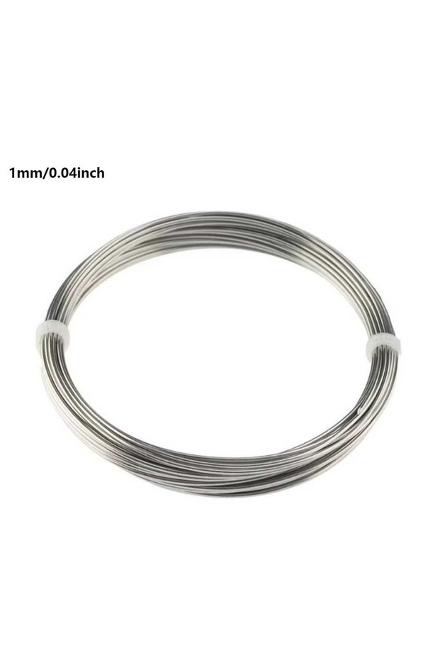 1mm 10m 1 Roll Stainless Steel Beading Wire, 0.1-1mm Durable Non-Elastic Craft Wire - for DIY Jewelr