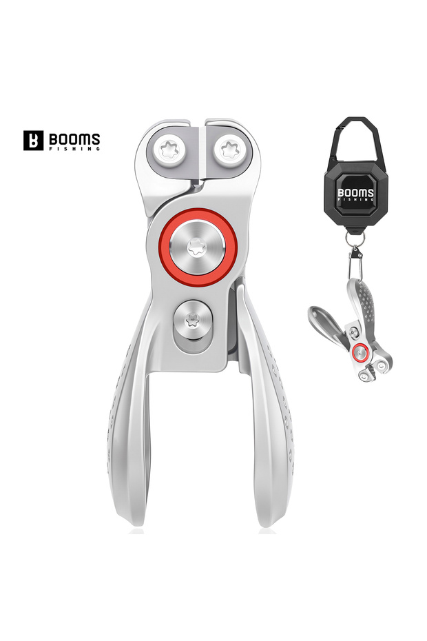 Red Booms Fishing LC1 Fishing Line Cutters with Retractors Braid Scissors Mono and Fluoro Lines Clea