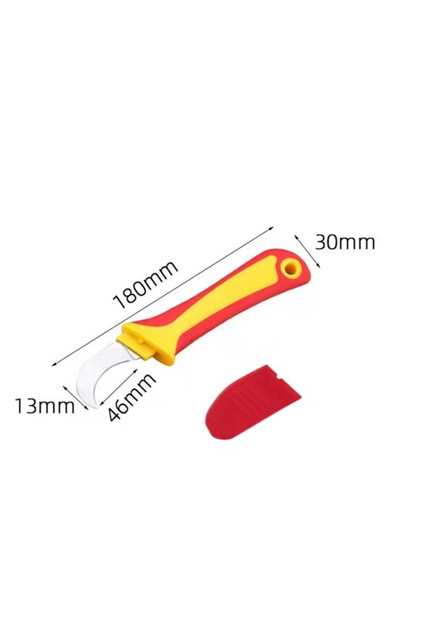 Bend Electrician's Insulated Knife Wire Striper Cable-Stripping Shears with Straight And Curved Blad