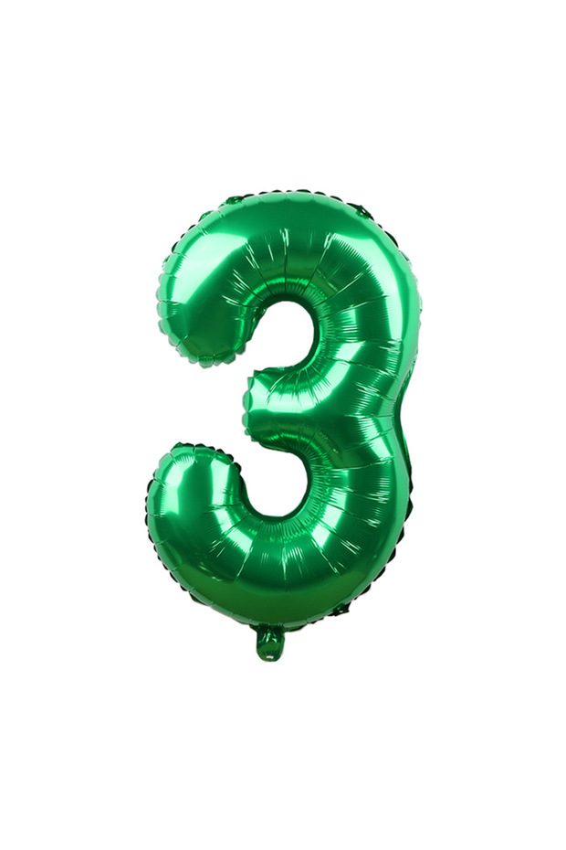 NUMBER 32inch 32Green-3 1pcs 32inch Large Dark Green Number Balloons Spring Jungle Safari Birthday P