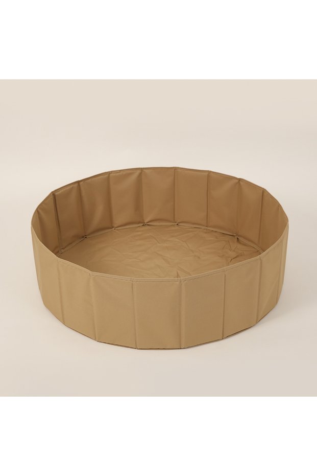 darkkaqise 1pc Portable Ball Pit Pool (No balls)Diameter 100cm Khaki ColorOxford Cloth Round Indoor