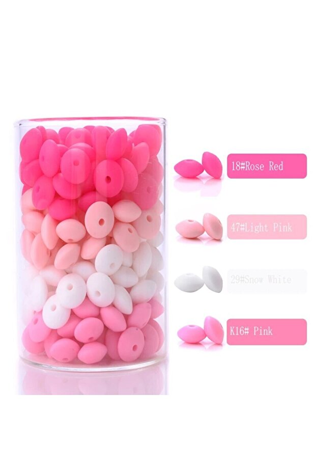 Style 4 50Pcs/Lot 12mm Silicone Spacer Beads for DIY Charms Newborn Nursing Accessories Necklace Pac