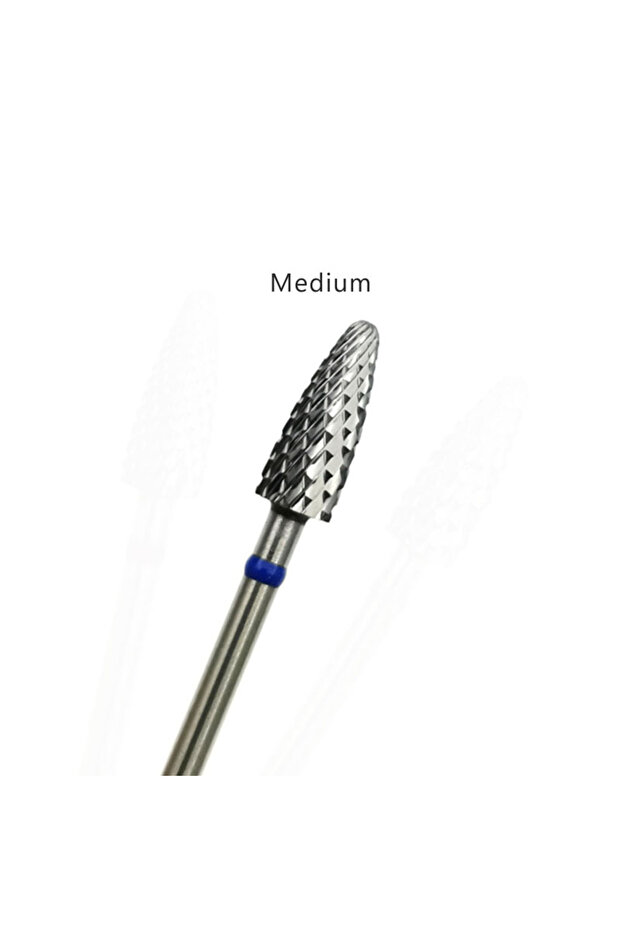 F0513-M HYTOOS 5mm Flame Bit 3/32 Carbide Nail Drill Bits Manicure Burr Remove Gel Electric Milling