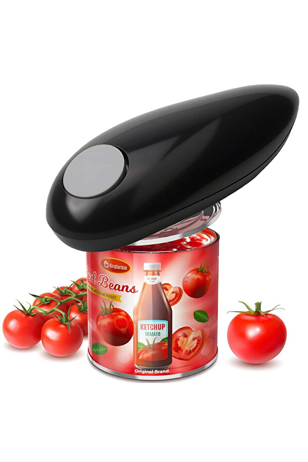White Electric Can Opener Tin Opener Hand Free for Arthritis Hands Automatic Can Openers with One To
