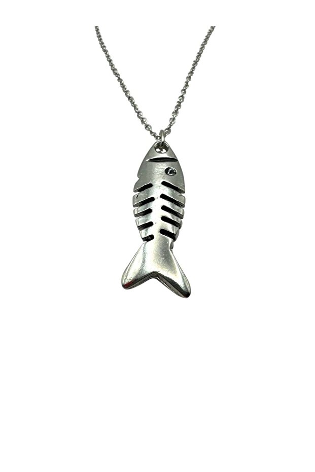 Unisex Necklace with Fish Bone Figure – Alternative, Modern and Original Design