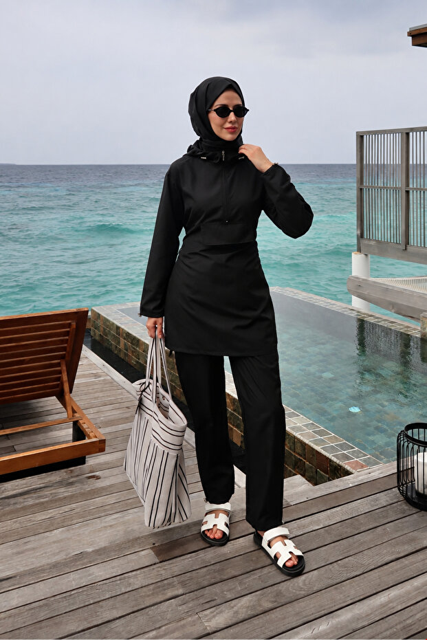 Hijab Swimsuit Set of 3 Black