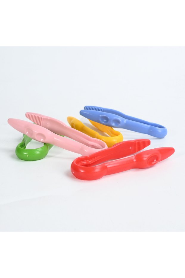 5 colors 5PCS Children Plastic Tweezers Sorting Counting PreschoolToddler Fine Motor Skill Biology K