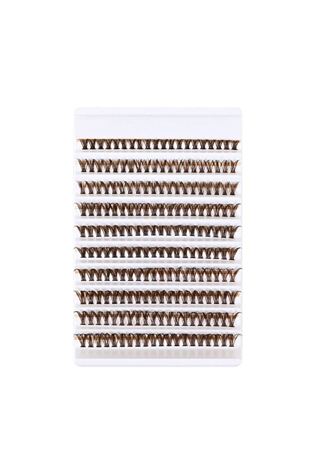 Brown 40D Brown Cluster Eyelashes 200 Clusters Grafting Individual Volume Lashes Extension Makeup To