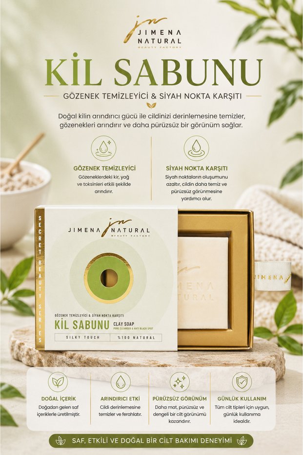 Clay Soap 150 Gr, Pore Cleansing, Anti-Blackheads