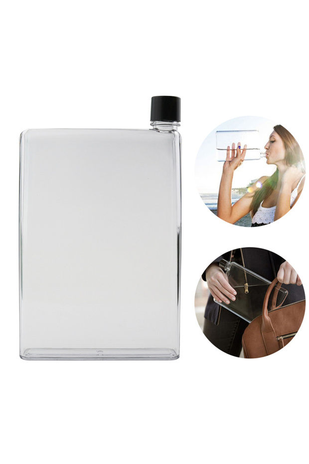 0.75L 750ml Water Bottle Sports Drinking Flat Crystal Waterbottle Transparent Drinkware Plastic Kett