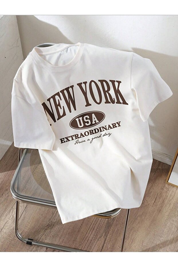 Custom Printed Oversize Cotton Crew Neck T-Shirt Tshirt