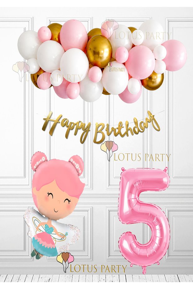 Ballerina Themed My Birthday - Winged Ballerina Girl Foil Balloon Pink Balloon Pink Number Fairy Girl Foil Balloon 1 Year Old