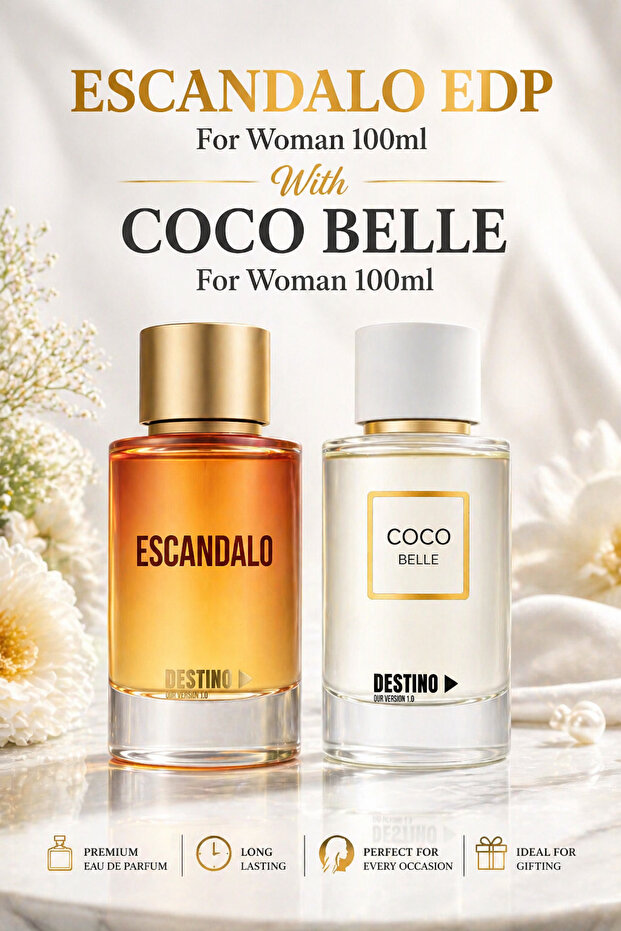 ESCANDALO EDP 100ml With COCO BELLE EDP 100ml – Women Perfume Combo Set