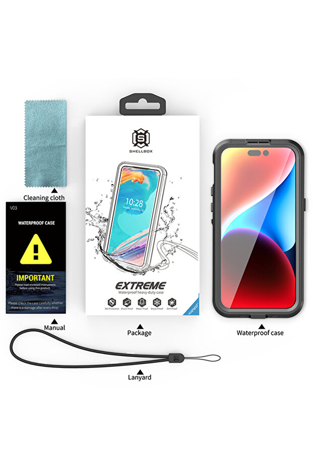 Case for iPhone 15 Pro Max, ShellBox, Protection, black - 7