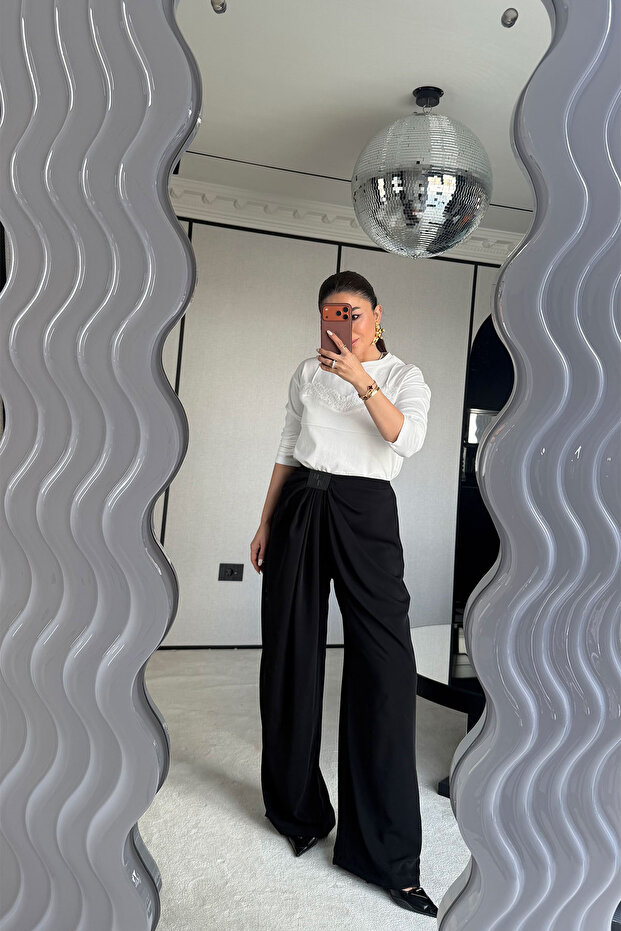 Pleated Draped Premium Trousers