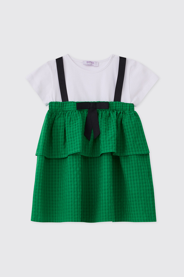 Baby Girl White-Green Dress