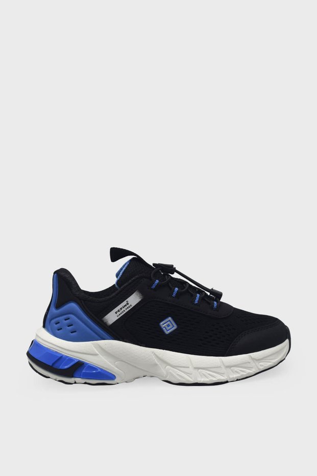Pepino Children's Textile Sports Shoes Black Cobalt Blue P-2234