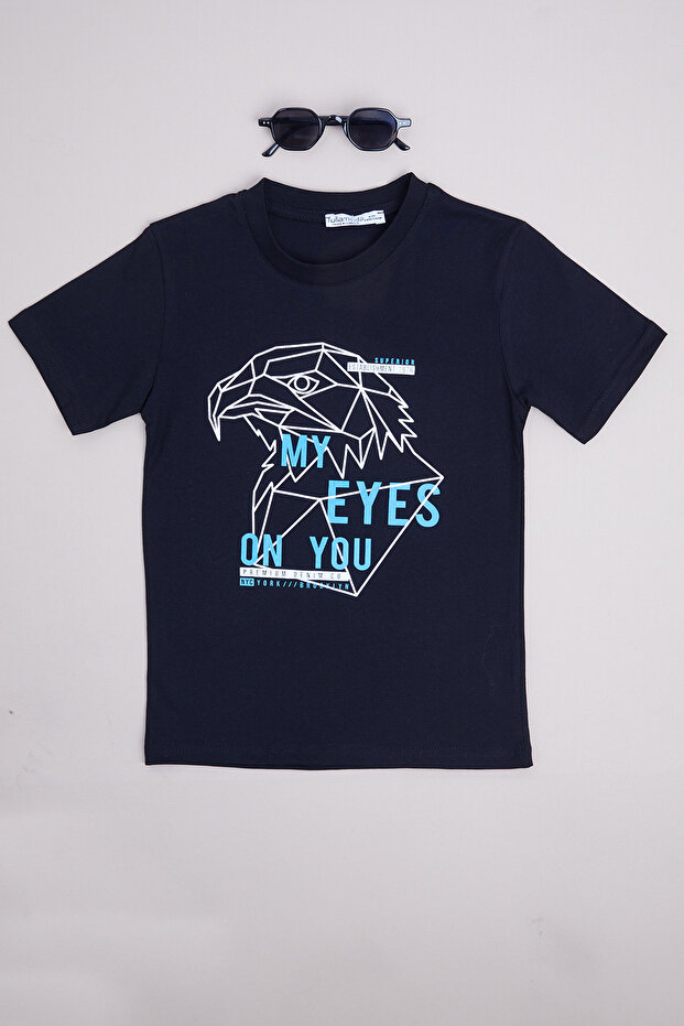 100% Cotton My Eyes on You Printed Boys' T-Shirt