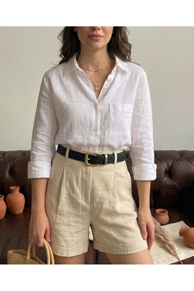 Women's Belt with Gold Buckle