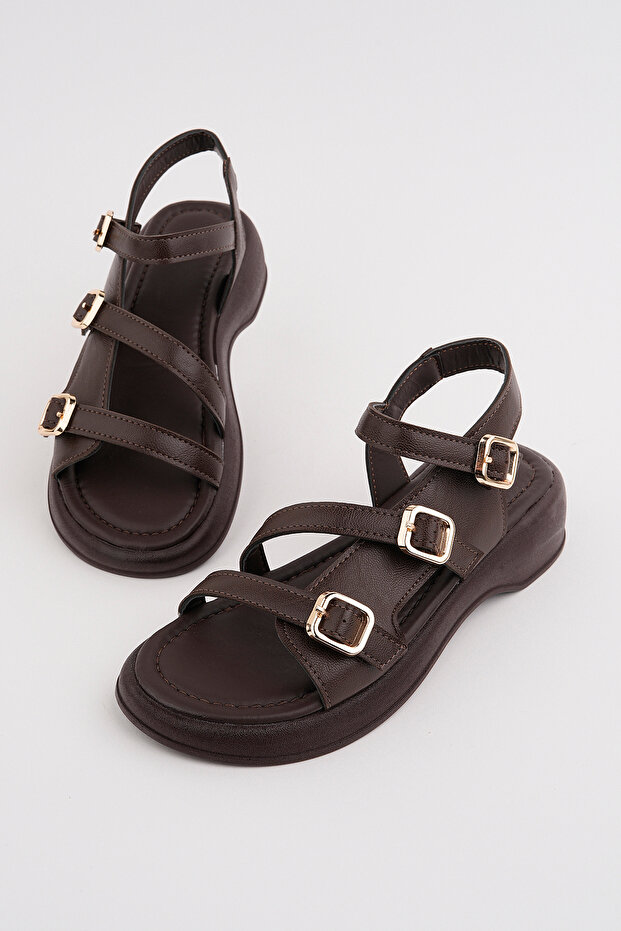İkr-2060 Flat Sole 3-Strap Sandals