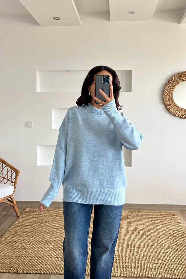 سترة أساسية زرقاء ناعمة الملمس - 4