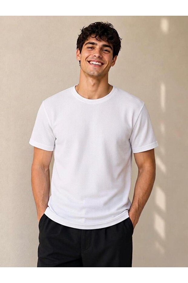 Men'S/Unisex Patterned Crew Neck Basic T-Shirt
