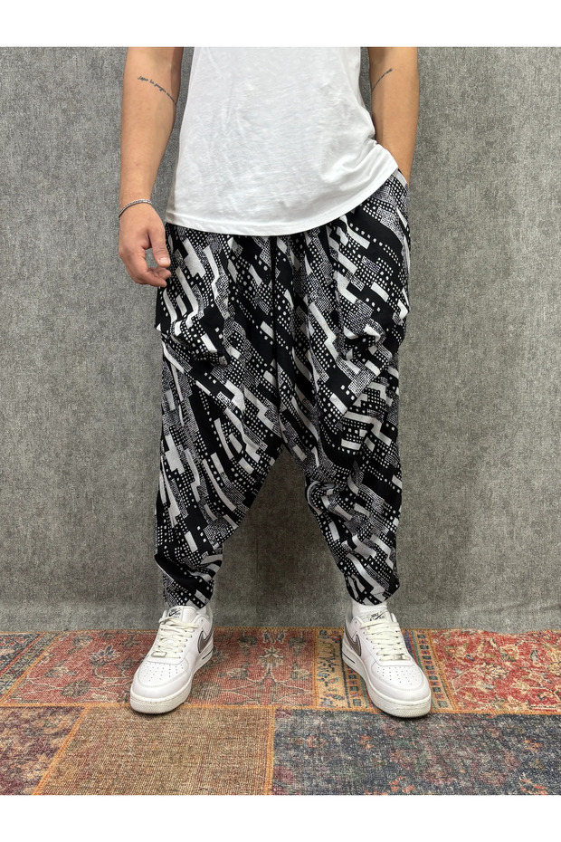 Patterned Shalwar with Elastic Waist