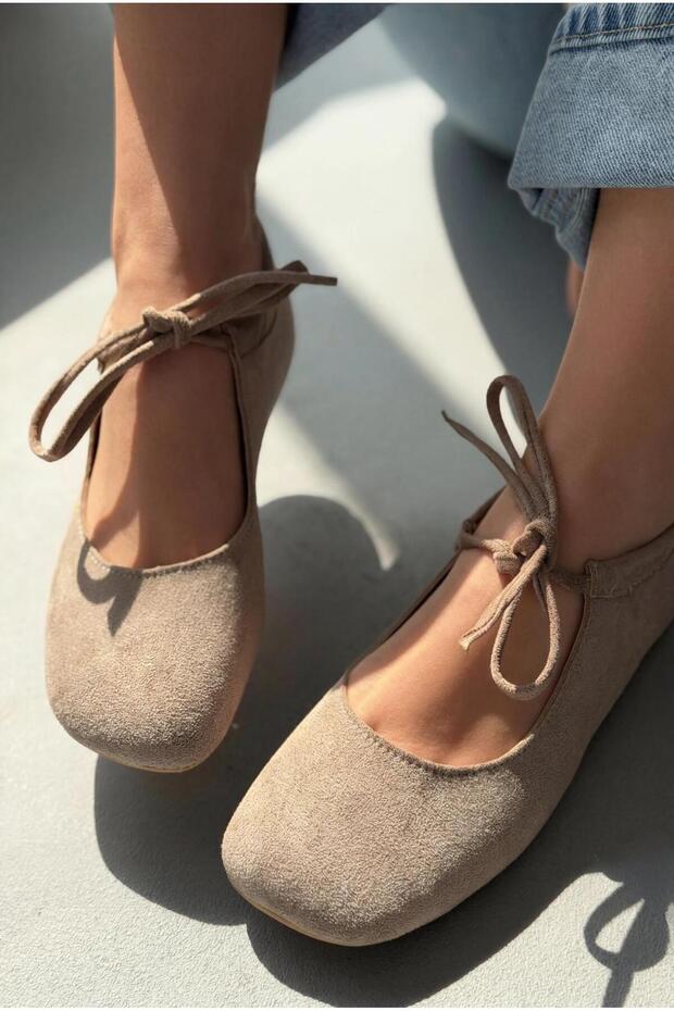 Belith Mink Suede Women's Ballerinas