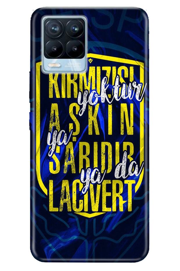 Realme 8 Pro Compatible Case Hd Colorful Printing Shock Absorbing Silicone Case Love Color Yellow Navy Blue