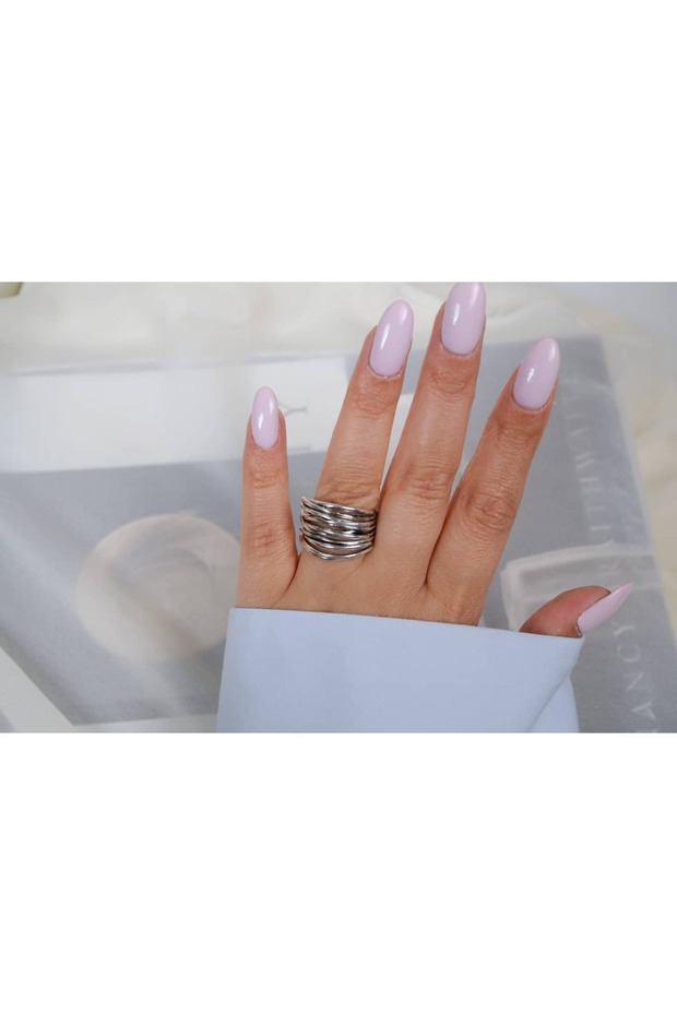 Yzk491 Special Series Multi-Row Spiral Steel Silver Ring (Adjustable)